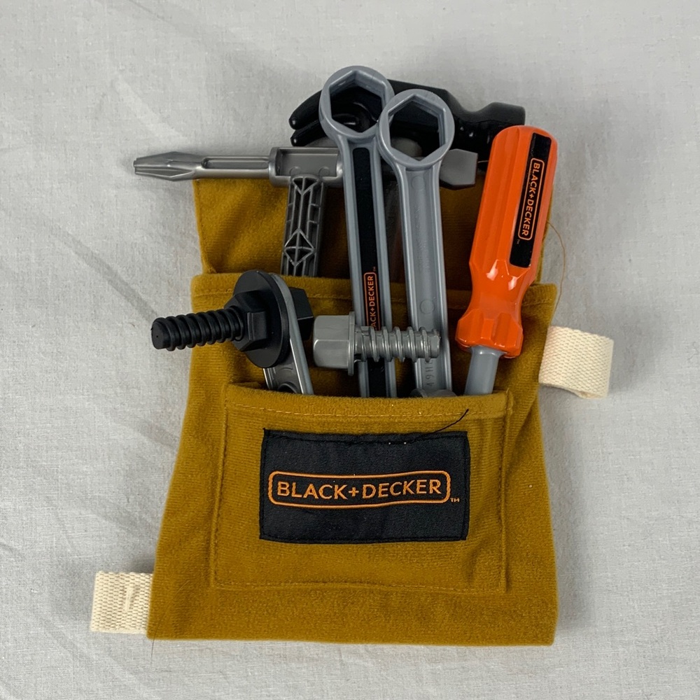 Kids Black & Decker Junior Tool Kit - Orange, Black, and Gray Ages 4+